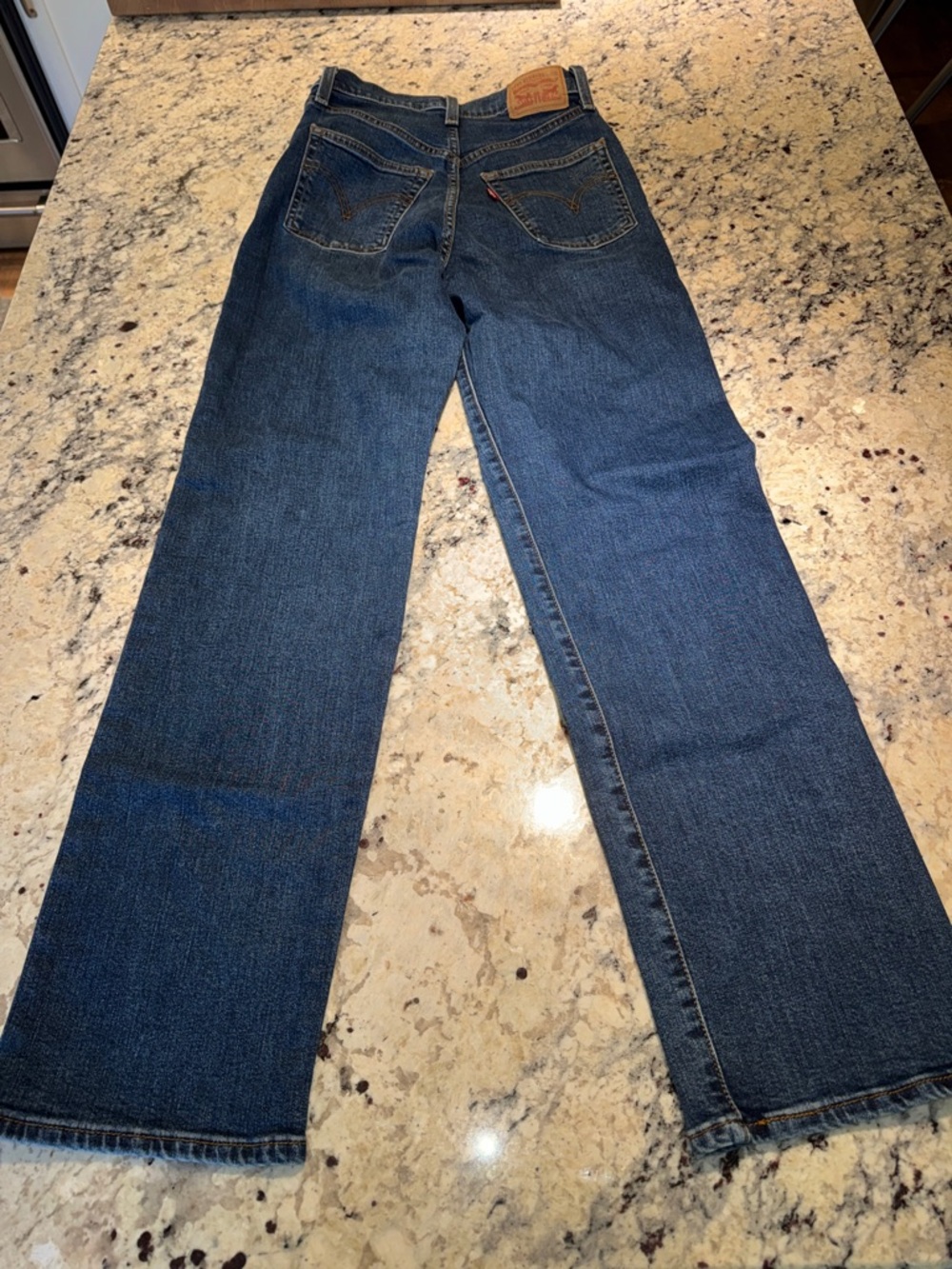 Women’s Levi's Dark Indigo Ribcage Straight Leg Jeans